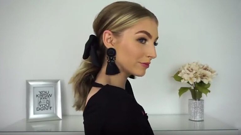 Click on video demonstrate about Hair styling - Easy Chic Low Polished Ponytail