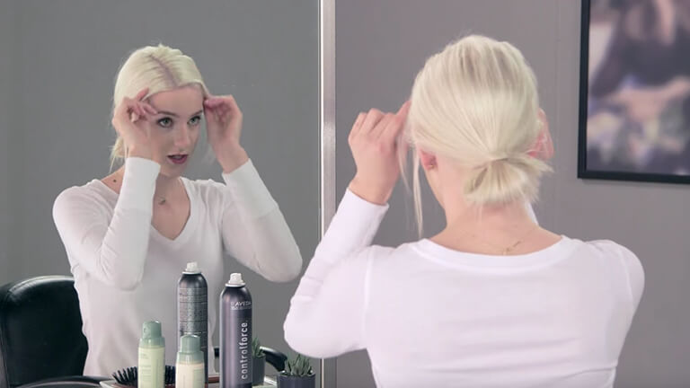 Click on video demonstrate about Hair styling - Undone Bun