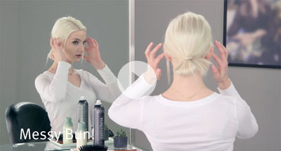 Click on video demonstrate about Hair styling - The messy Bun