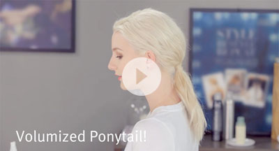 Click on video demonstrate about Hair styling -Volumized ponytail